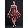 thumbnail image 3 of Bimba Robe Soleil Mini à Taille Smockée pour Femmes à Imprimé Floral, Tenue de Fête d'Été pour les Vacances - Petit, 3 of 5