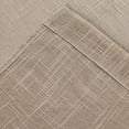 thumbnail image 4 of 3 Piece Linen Look Rod Pocket Top Kitchen Window Curtain Tier Pair and Valance Set 36 Inch Long, Taupe, 4 of 4