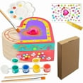 thumbnail image 3 of (Clearance) pdqouc Paint Your Own Wooden Kids Heart Treasure Box Kit - Art Kits for Toddler Girl,Arts and Craft Easter Gifts for Ages 4-6 Year Old Girls,DIY Jewelry Box Toys,Crafts Painting Gift, 3 of 8