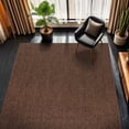 thumbnail image 3 of CAMILSON Granulated Non Shedding Easy-Cleaning Indoor Outdoor Easy Jute Rug Brown 5x7, 3 of 9