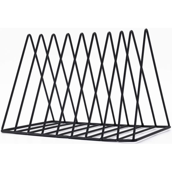 9 Slot Magazine Holder,Desktop File Sorter Organizer Triangle Bookshelf Decor Home Office