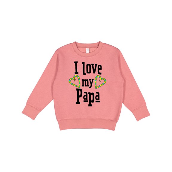 Inktastic I Love My Papa Hearts Toddler Sweatshirt