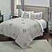 thumbnail image 3 of Rizzy Home | BQ4196 | Polyester Quilt | 70"x86" Pink/Brown/Nuetral Diamond Textured, 3 of 4
