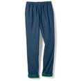thumbnail image 3 of Woman Within Plus Size Elastic-Waist Cotton Straight Leg Denim Pant With Flannel Lining, 3 of 6