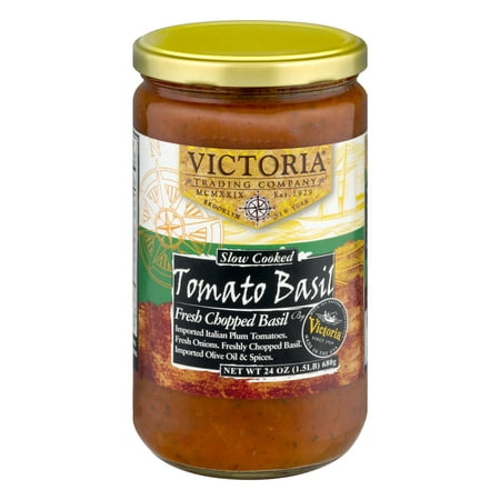 (2 Pack) Victoria Pasta Sauce Slow Cooked Tomato Basil, 24.0 (Best Rated Pasta Sauce)