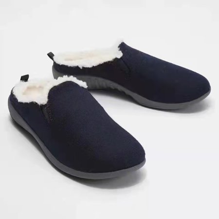 

Men s And Women s Winter Plush Slippers Solid Color Plus Plush Cotton Slippers