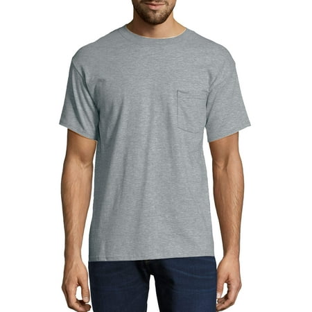 Sunburst Short Sleeve Top - Hanes Men's Tagless Short Sleeve Pocket Tee