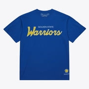 Men's Mitchell & Ness Royal Golden State Warriors Vintage Wordmark T-Shirt