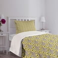 thumbnail image 3 of Ambesonne Garden Quilted Bedspread Set 2 Pcs, Meadow Inspired Spring, Twin Size, Indigo Yellow Taupe, 3 of 5