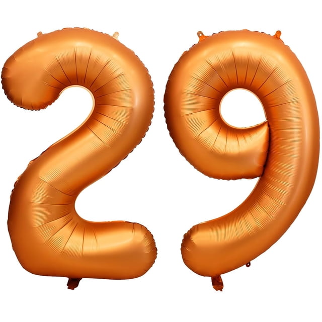 Globo LVMOQIQIU de 40 pulgadas, naranja, número 29 o 92, cumpleaños
