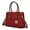 Red - Brown, variant on MKF Collection Livia Satchel Bag for Women’s Crossbody Tote Bag Top-Handle Handbag by Mia K