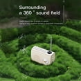 thumbnail image 1 of Mini Portable FM Radio Outdoor Solar Radio Bluetooth Speaker with Colorful Light Support Handsfree Call -A, 1 of 5