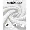 thumbnail image 2 of COOFANDY Men's Hooded Sweatshirts Long Sleeve Casual Waffle Knit Pullover Hoodies with Kanga Pocket, 2 of 9