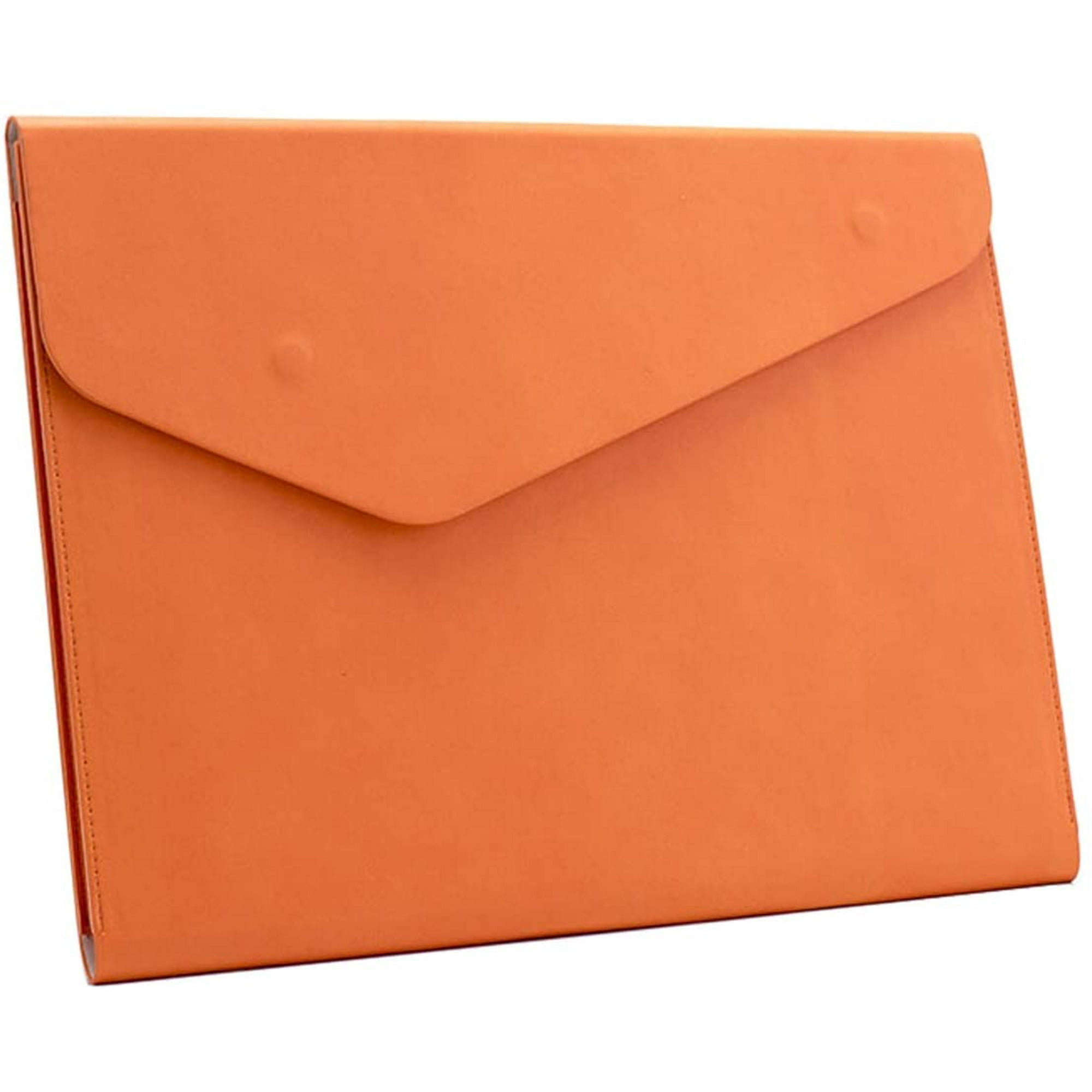 PU Leather A4 File Folder Document Holder Waterproof Portfolio Envelope  Folder Case with Invisible Magnetic Closure