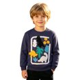 thumbnail image 3 of Kiijoy Little Boys Sweatshirt Dinosaur Embroidery Crewneck Pullover, Navy, Sizes 5-6Y, 3 of 4
