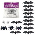 thumbnail image 1 of Halloween Spider Web Ornament with Black Spider Simulation Spider Bat, 1 of 5