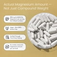 thumbnail image 3 of Magnesium Glycinate 450 MG No Laxative Effect - Vegan - Helps Function of Muscles, Bones, Non-GMO - 120 Veggie Capsules, 3 of 8