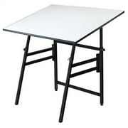 Alvin Table Black Base White Top 24" x 36"