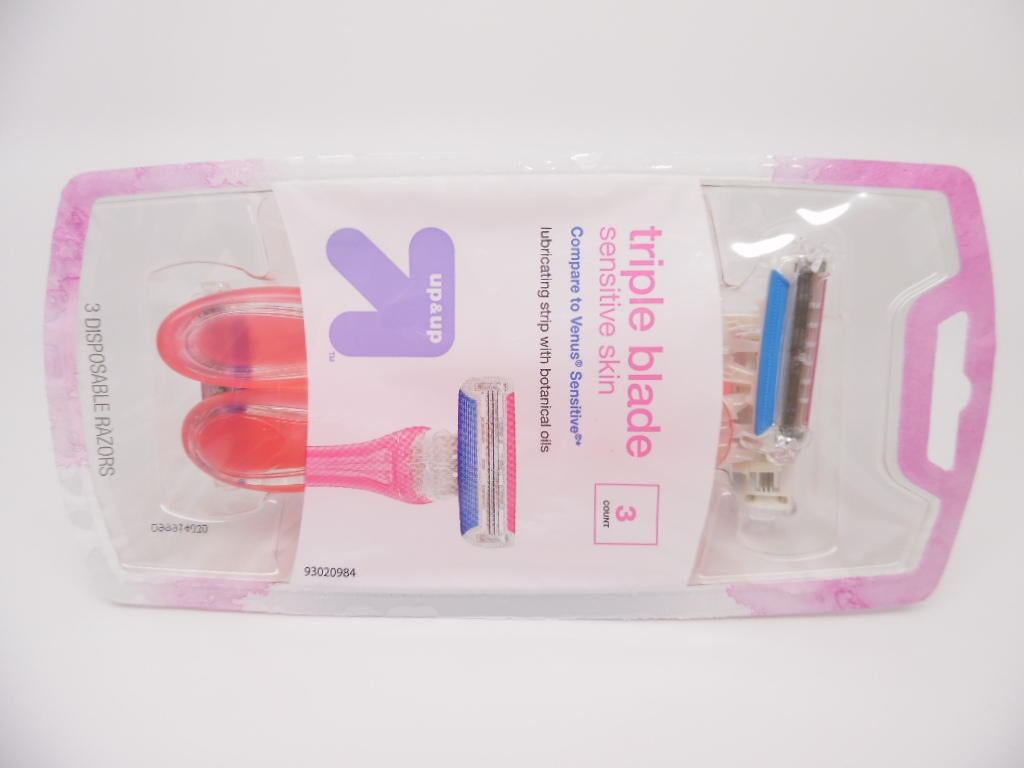 Up&Up 3ct Women's Triple Blade Sensitive Skin Disposable Razor Botanical Oils