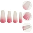 thumbnail image 3 of 24pcs Gradient Color Long Press On Nails Woman Full Cove Ballerina Fake Nails, 3 of 9