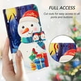 thumbnail image 6 of Phone Case for Samsung Galaxy S25, Luxury Christmas Pattern Card Slots Cash Pocket Magnetic Clasp Full Body Protection Shockproof Kickstand Wallet Flip Case with Wrist Strap for S25, C, 6 of 9