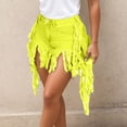thumbnail image 1 of WILLBEST Pantalones Cortos Casuales para Mujer, Cómodos y Versátiles, con Detalle de Flecos para Fiesta de Verano, Discoteca, Tejido Elástico y Transpirable. Chica, 1 of 7