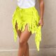 thumbnail image 1 of WILLBEST Pantalones Cortos Casuales para Mujer, Cómodos y Versátiles, con Detalle de Flecos para Fiesta de Verano, Discoteca, Tejido Elástico y Transpirable. XXXL, 1 of 7