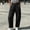 Black women wide leg pants with pockets a1, variant on Women Wide Leg High Waisted Pants with Pockets Casual Solid Loose Palazzo Trousers Lounge Travel Work Vacation Outfits, Gray 2XL