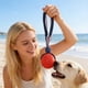 thumbnail image 1 of Pelota de neumático para mascotas con cuerda elástica, juguete de entrenamiento para perros, pelota para masticar y morder, perfecta para juego interactivo, molares de goma., 1 of 6