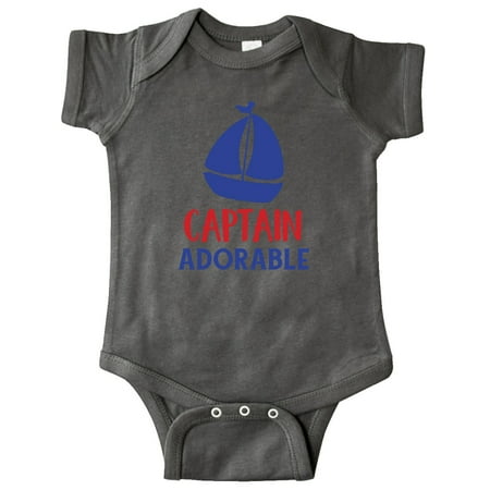 

Inktastic Captain Adorable Sail Boat Sailing - Red Blue Gift Baby Boy Bodysuit