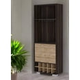 thumbnail image 3 of HomeRoots 488497 Dark Brown Corner Bar Cabinet with Multiple Shelves, 3 of 6