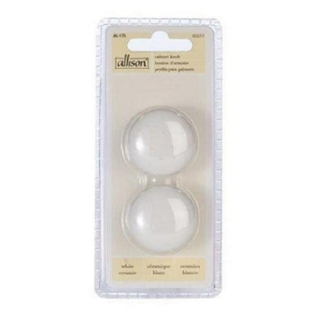Nova Wildcat 5035375 Cabinet Knob, White - Pack of 2