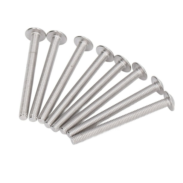Pernos con bridas, 50 piezas Pernos con bridas con cabeza de botón con bridas Pernos con tapas de zócalo con cabeza de botón Integración perfecta
