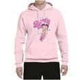 thumbnail image 2 of Wild Bobby, Shore Surfer Betty Boop Betty Boop Unisex Hoodie Sweatshirt, Light Pink, Medium, 2 of 5