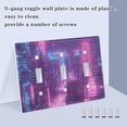 thumbnail image 4 of Dailycode Light Switch Plate Covers 2 Gang Wall Plate Plastics Outlet Covers for Kitchen Home Office Decor Futuristic Cyberpunk City, 4 of 8