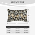 thumbnail image 4 of Uemuo Black Palm Leaves Print Throw Pillow Case – Cozy & Soft Cushion Cover, Hypoallergenic Pillow Case for Sleeping, Perfect for Women with Envelope Closure-20"x30", 4 of 6
