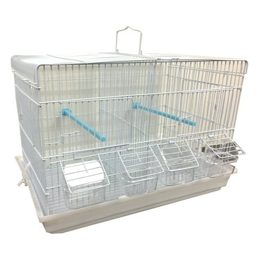 Breeder Breeding Bird Flight Travel Carrier Cage With Top Center Divider Deep Base Side Breeding Nest Doors For Aviaries Finches Canaries Lovebirds