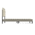 thumbnail image 4 of Glenwillow Queen Size Traditional Wood Platform Bed, Beige, 4 of 6