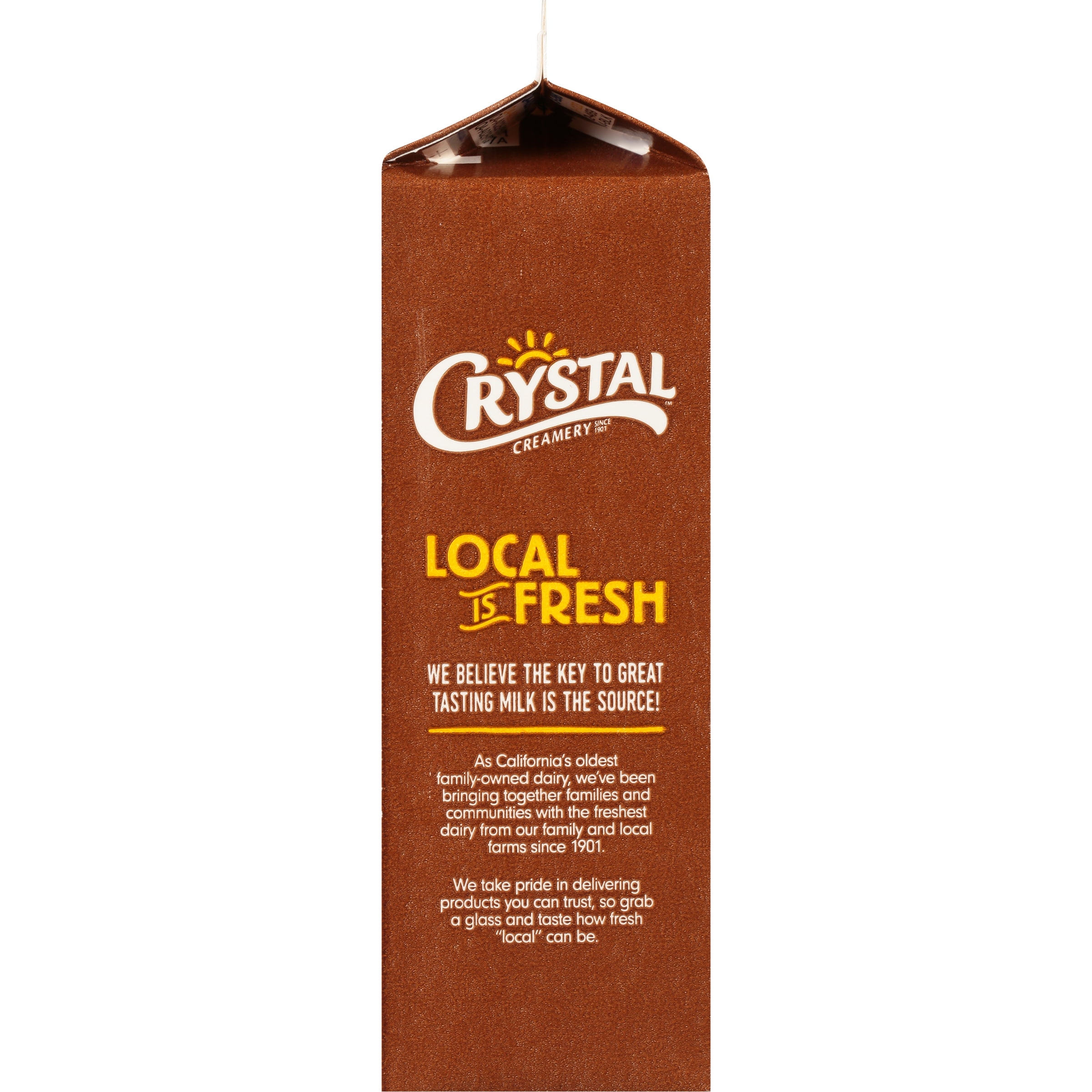 Crystal Creamery Fresh 1% Low-Fat Chocolate Milk, Paper, Carton, Quart 32 fl oz