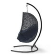 thumbnail image 3 of Swing Lounge Chair, Sunbrella, Black Navy Blue, Modern Contemporary Urban Design, Outdoor Patio Balcony Cafe Bistro Garden Furniture Hotel Hospitality, 3 of 8