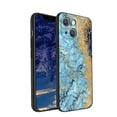 thumbnail image 1 of Compatible with iPhone 13 Phone Case, Blue-Golden-Marble-31 Case Silicone Protective for Teen Girl Boy Case for iPhone 13, 1 of 1