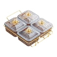 thumbnail image 3 of WeiLaiKeQi Dried Fruit Dish Compartments Appetizer Tray for Appetizer Snack Dried Fruit Grey, 3 of 9