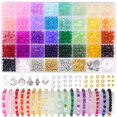thumbnail image 1 of Perlas de vidrio Funtopia de 6 mm para hacer pulseras y joyas, 1368 unidades, 1 of 5