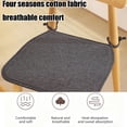 thumbnail image 4 of Summer Cottons And Linen Horseshoe Shaped Chair Cushions Dining Chair Cushions With Straps Non-sliped, 4 of 6