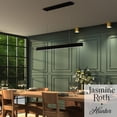 thumbnail image 3 of Hunter - Canoga 1-light Matte Black, Extra Large Chandelier, Dimmable, Modern Style, Linear Shaped, for Bedrooms, Dining, Living Rooms - 13122, 3 of 12