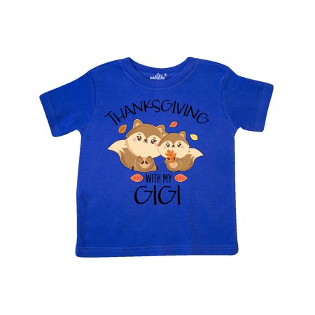 

Inktastic Thanksgiving with my Gigi Cute Squirrel Family Gift Toddler Boy or Toddler Girl T-Shirt