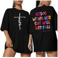 thumbnail image 5 of Christian Tshirts for Women God is Within Her Tops Jesus Faith Shirts Bible Verse, 5 of 5