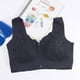 thumbnail image 3 of Gibobby Brasier Deportivo con Cierre Frontal Ropa interior de yoga deportiva con ribete transpirable en la parte delantera Sujetador extraelástico Cierre para mujer(Negro,XX-Grande), 3 of 5