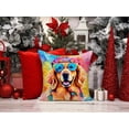 thumbnail image 2 of Coussin Décoratif Golden Retriever Hippie Dawg, 2 of 6