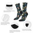 thumbnail image 3 of Yiaed Dinosaur In The Space Print Great elasticity Crew Socks Sports socks for Men and Women, 3 of 5